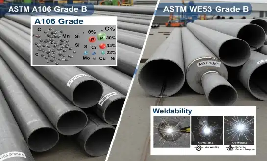 ASTM A106 Grade B vs A53 Grade B: Chemical Composition and Weldability Compared